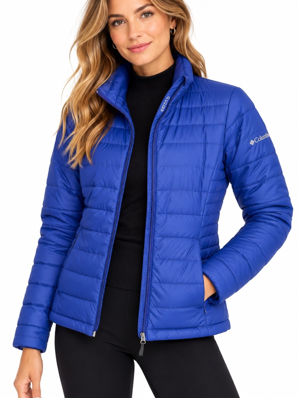 Columbia Omni-Heat Turbodown 650 Purple/Blue Puffer Jacket Size Medium